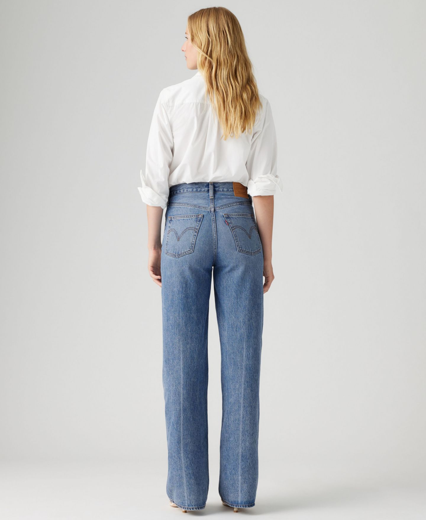 Женские джинсы Levi's Premium Ribcage Wide-Leg, цвет: Barely Freezing — фото 15