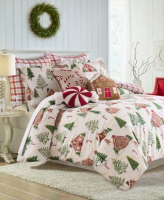 Gingerbread Village Reversible 3-Piece Comforter Set, Full/Queen