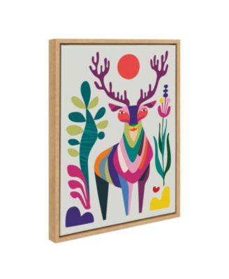 Sylvie MCM Reindeer Framed Canvas by Rachel Lee of My Dream Wall