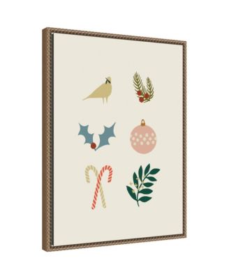 Sylvie Beaded Holiday Six Framed Canvas by Hannah Beisang