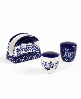 Blue Garden Table Accessory 3 Piece Set