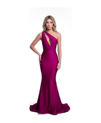 Women's Asymmetrical Cutout Mermaid Evening Gown