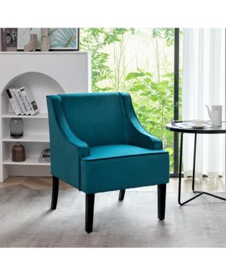 Versatile Upholstered Accent Chair with Solid Wood Frame