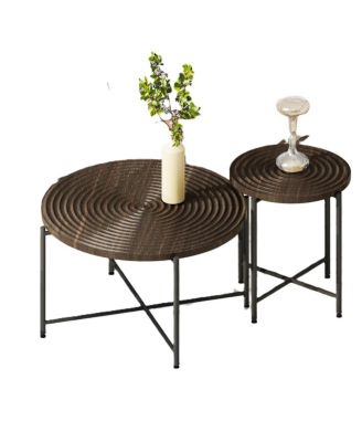 2-Piece Coffee and End Table Set with Legs