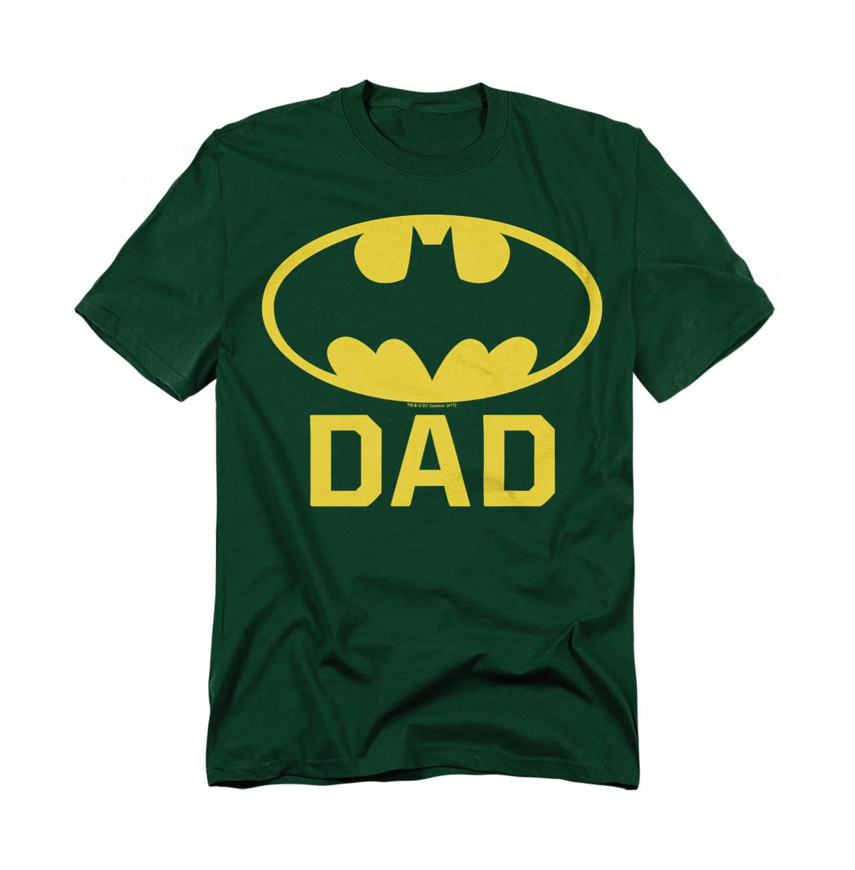 Batman Men's Big & Tall Bat Dad Classic Fit Graphic T-Shirt - Hunter green