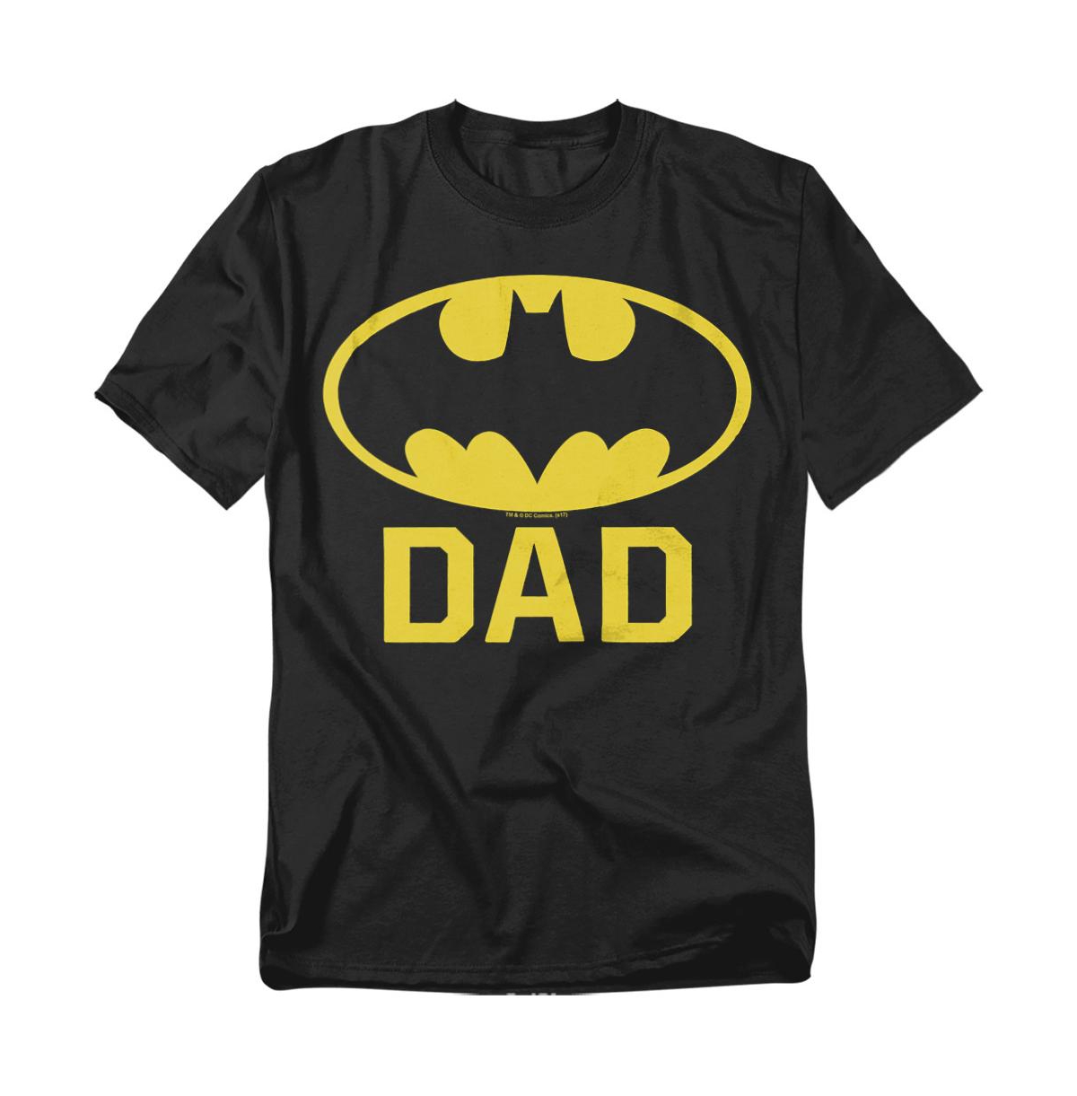 Batman Men's Big & Tall Bat Dad Classic Fit Graphic T-Shirt - Black