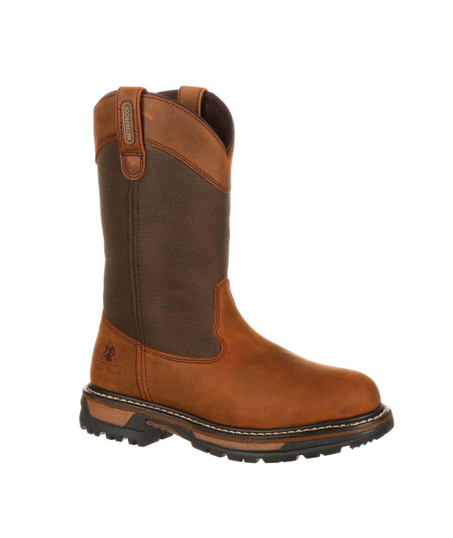 Мужские ботинки ROCKY Original Ride 200G Insulated Waterproof Wellington Boot, цвет: Коричневый — фото 4