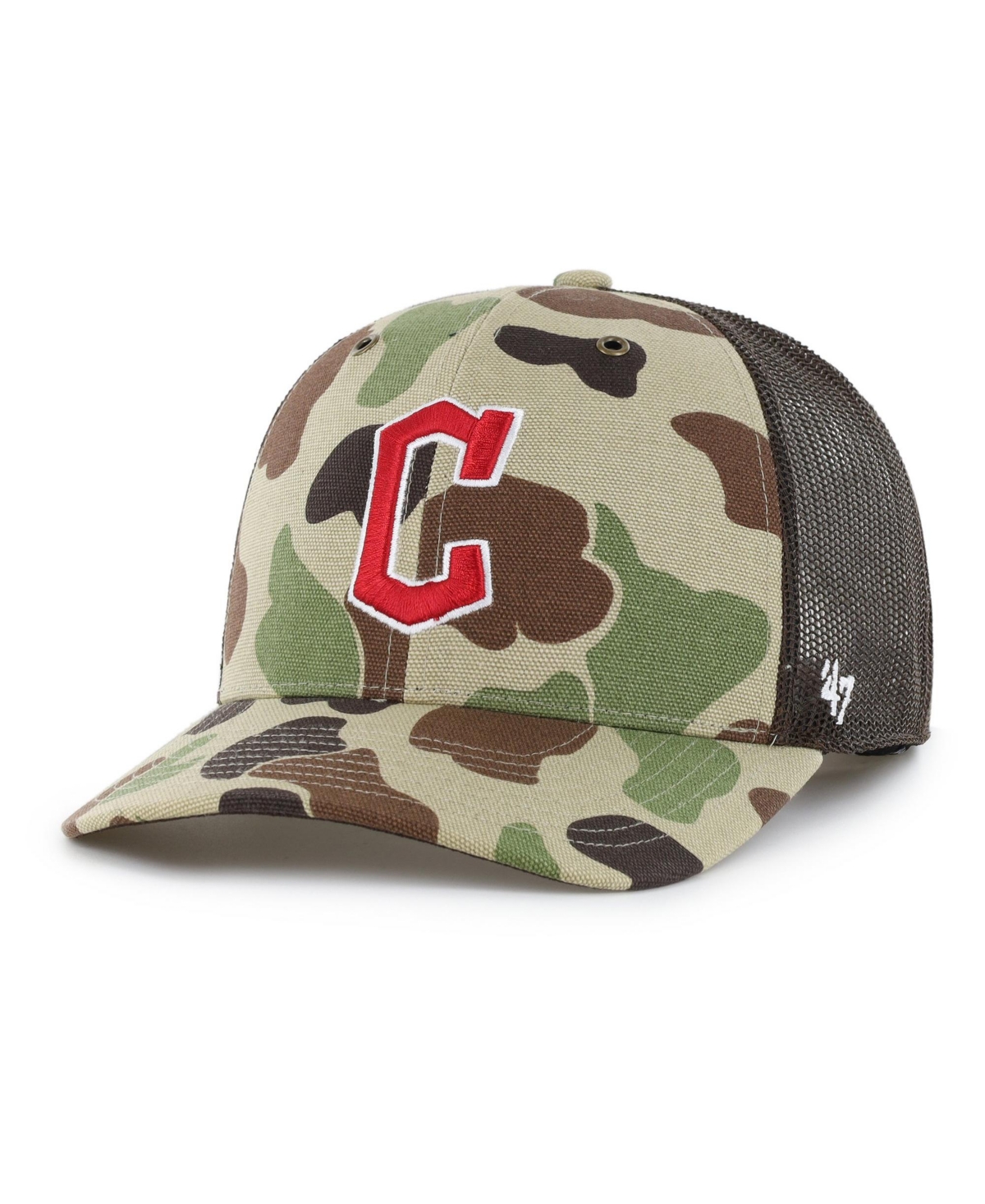 '47 Brand Men's Camo Cleveland Guardians Duck Camo Trucker Hat