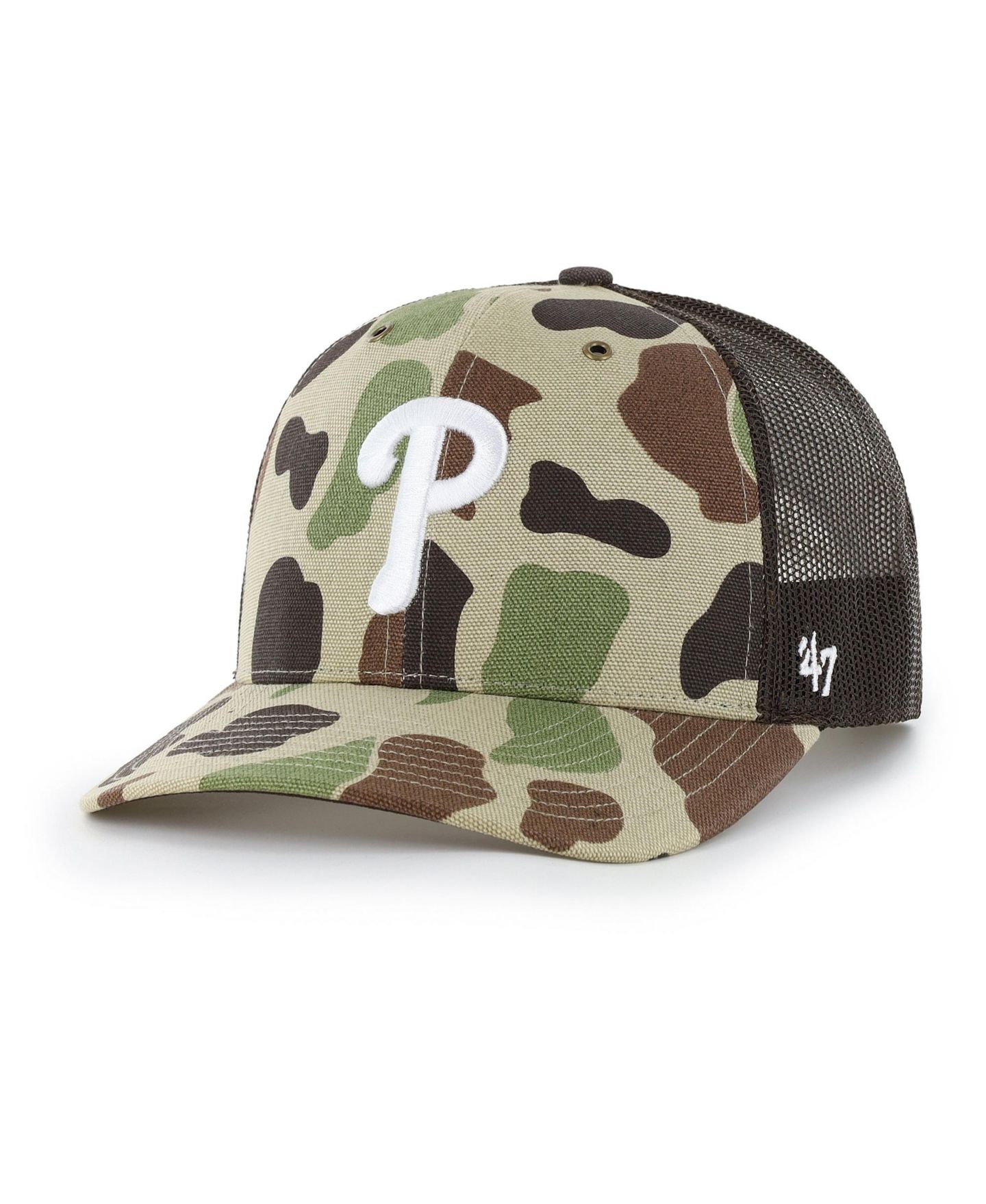 Мужская кепка '47 Brand Camo Philadelphia Phillies Duck Camo Trucker Hat — фото 1