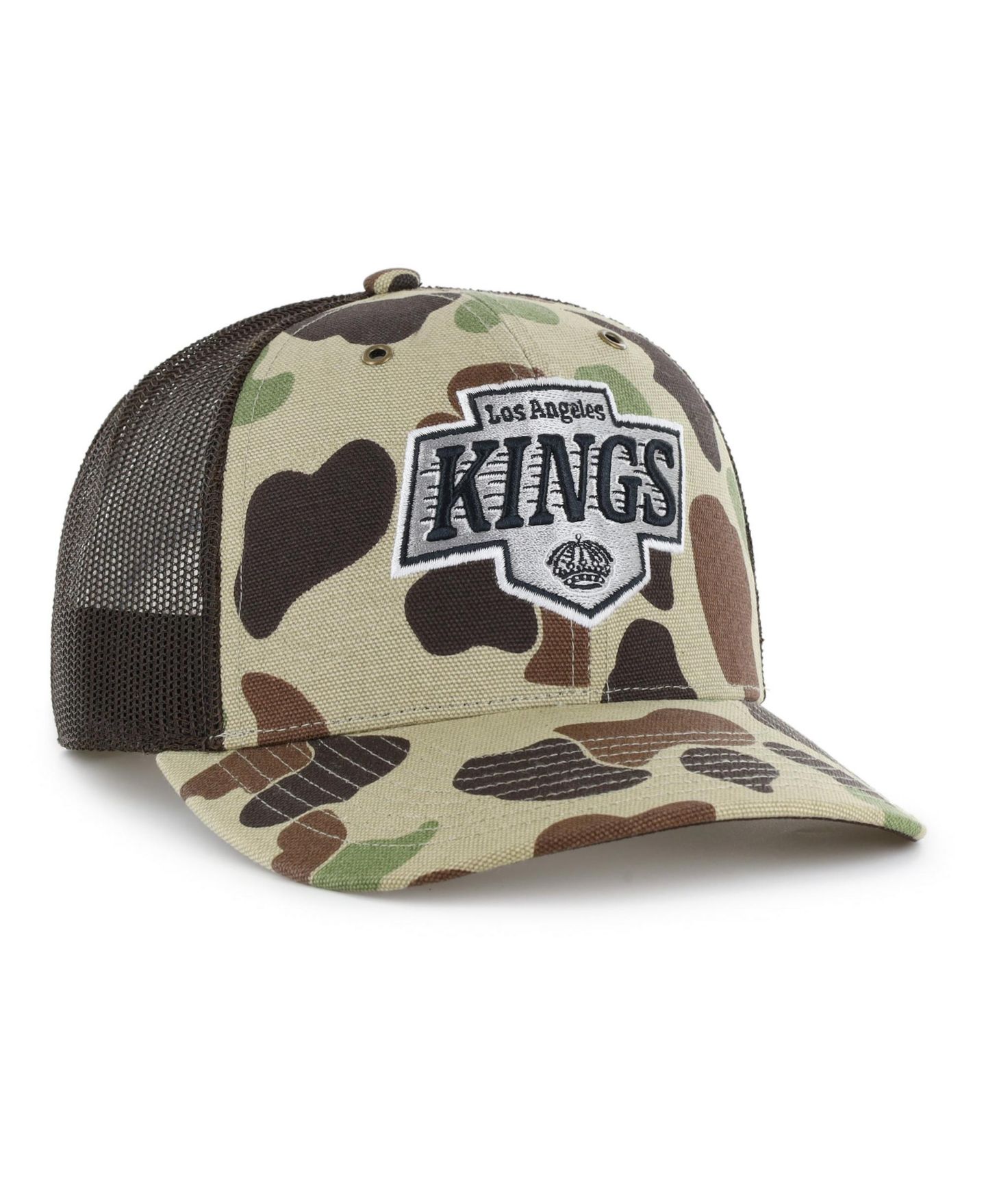 Мужская кепка '47 Brand Camo Los Angeles Kings Duck Camo Trucker Hat — фото 4
