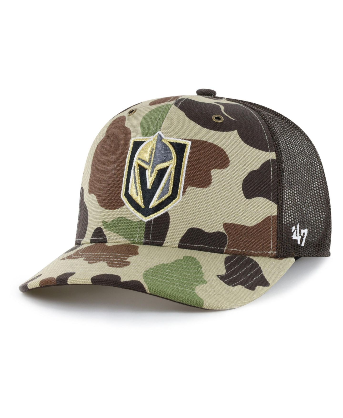 Мужская кепка '47 Brand Camo Vegas Golden Knights Duck Camo Trucker Hat — фото 1