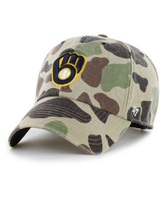 Men's Camo Milwaukee Brewers Duck Camo Clean Up Adjustable Hat