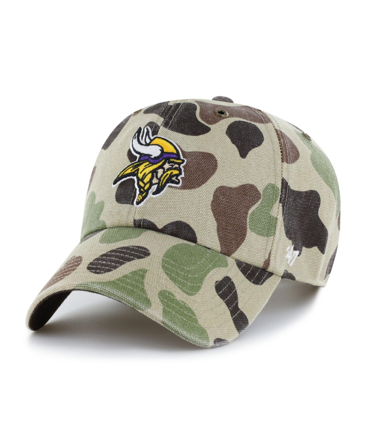'47 Brand Men's Camo Minnesota Vikings Duck Camo Clean Up Adjustable Hat