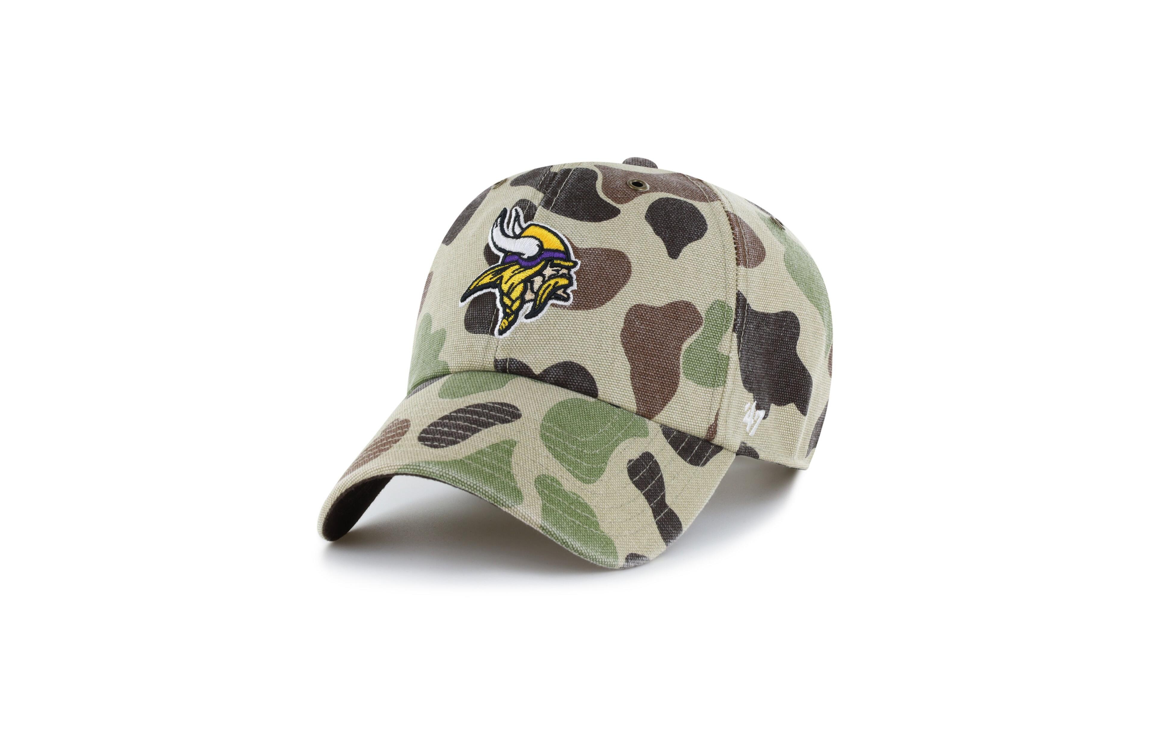 '47 Brand Men's Camo Minnesota Vikings Duck Camo Clean Up Adjustable Hat