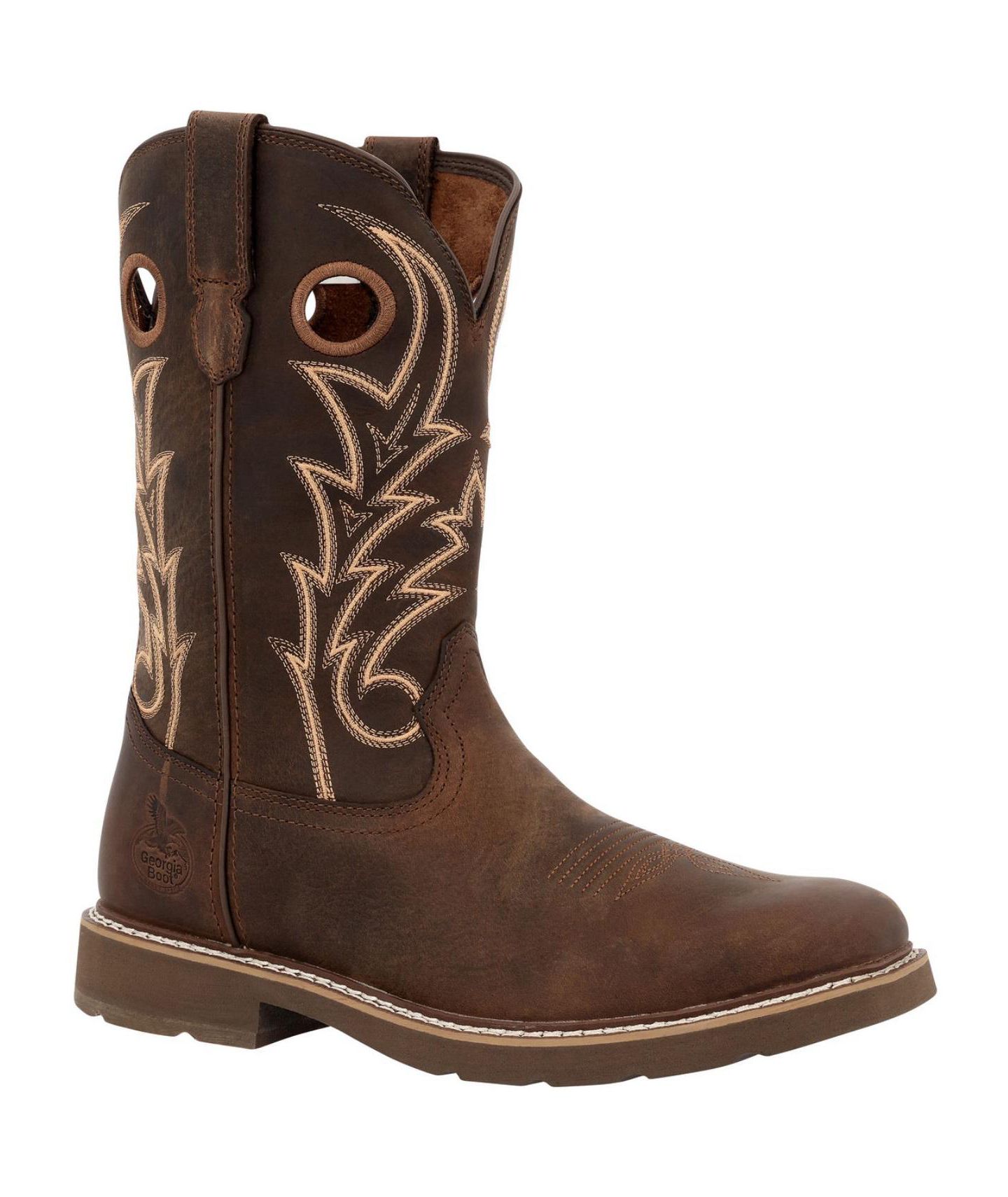 Мужские ботинки GEORGIA BOOT Core 37 11" Steel Toe Western Pull-On Work Boot, цвет: Коричневый — фото 8