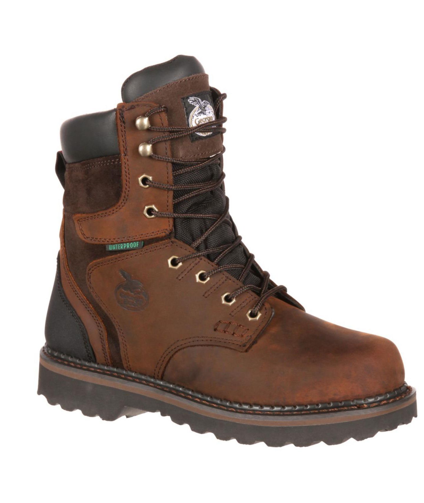Мужские ботинки GEORGIA BOOT Brookville Waterproof 8" Work Boot, цвет: Тёмный коричневый — фото 4