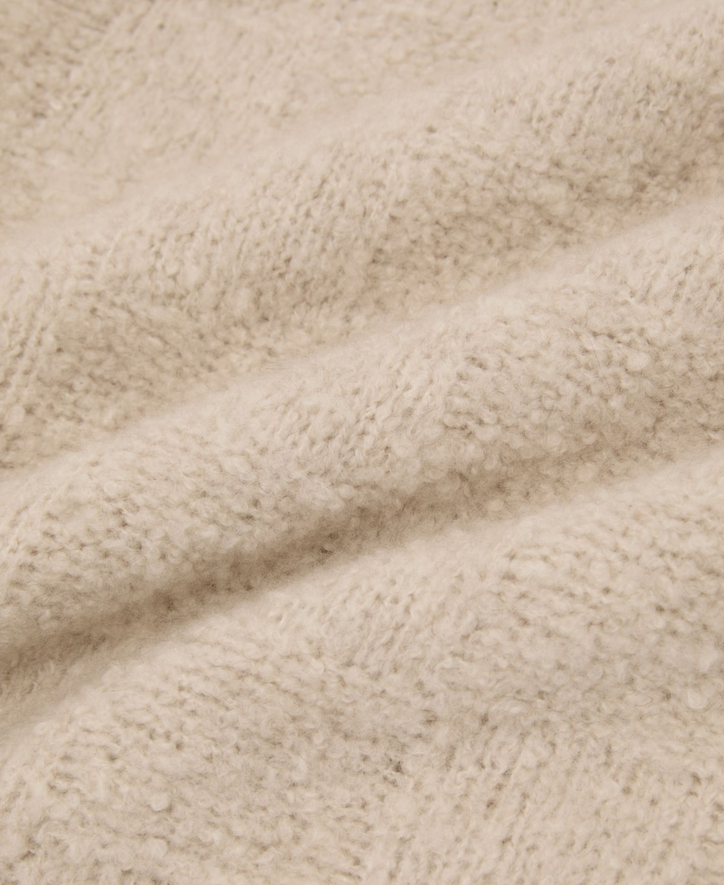 Мужской свитер REISS Clarence Wool-Cashmere Blend Bouclé Knit Crewneck, цвет: Экрю — фото 3