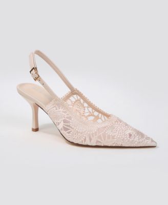 Hertha Lace Upper Slingback Heels