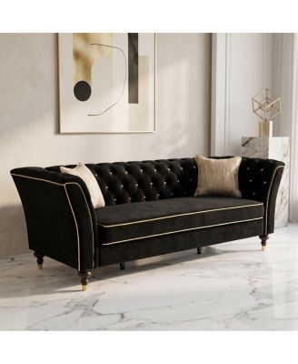 89.5" Large 3-Person Deep Seat Tufted Sofa for Living Room