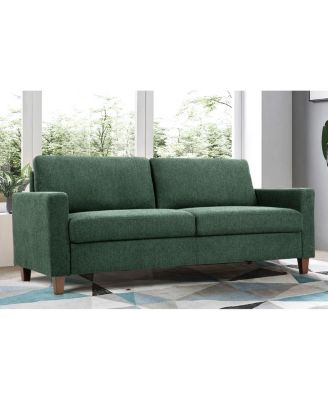  Mid-Century Modern 3-Seater Upholstered Sofa with Wood Legs