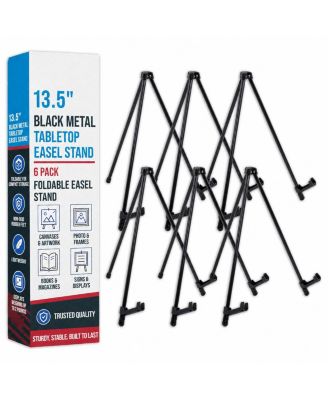 13.5 Inch Foldable Tabletop Easel Stand 6 Pack Adjustable Portable Display