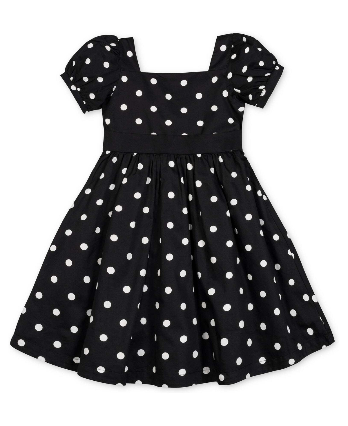 Hope & Henry Toddler Girls' 2T-5T Square-Neck Puff-Sleeve Fit Flare Dress