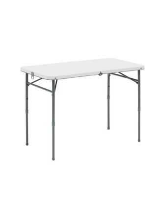 40"L x 20"W Plastic Adjustable Height Fold-in-Half Folding Table