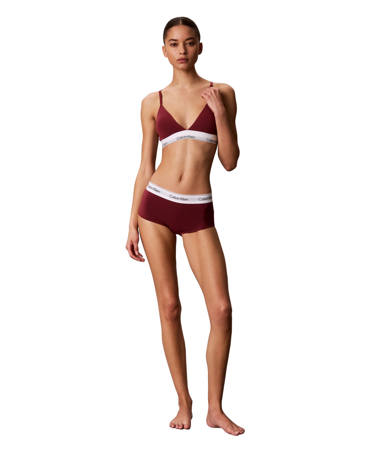 Бралетт Icon, лёгкая чашка, хлопок, модал — Calvin Klein, цвет: Красный — фото 2