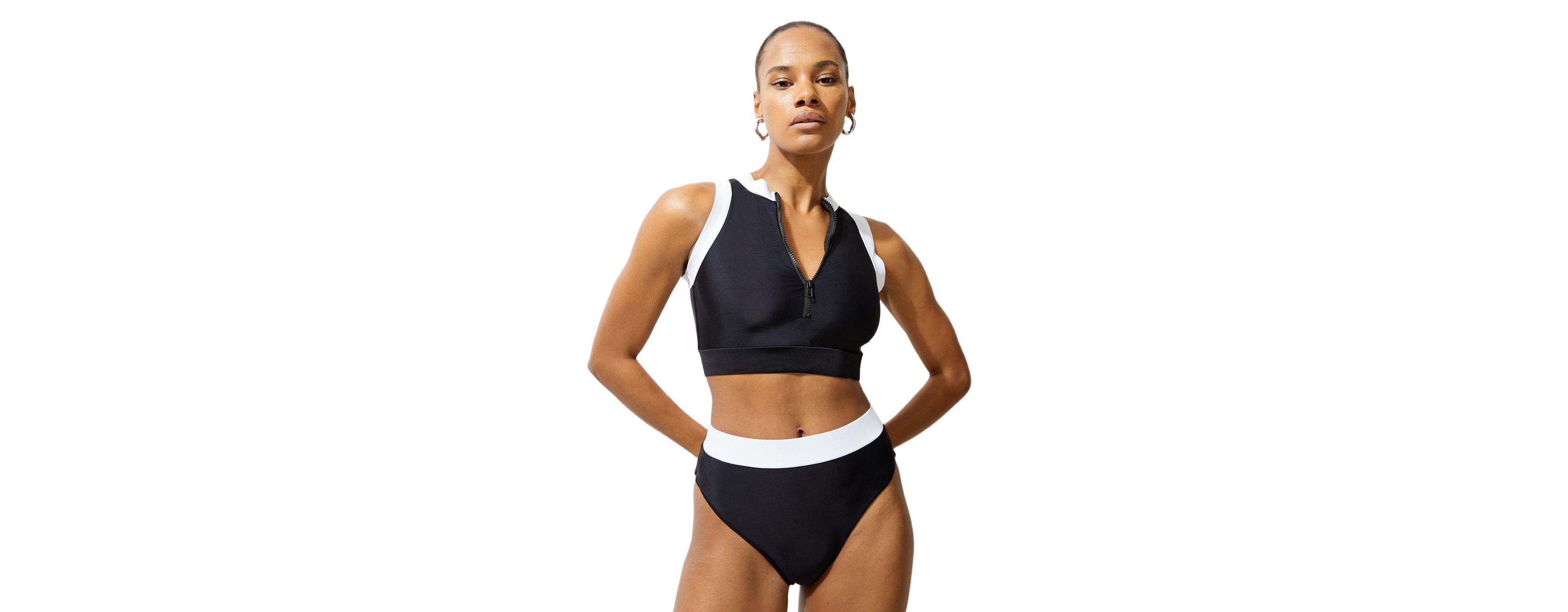 Karen Millen Women's High Waist Cut Bikini Bottoms