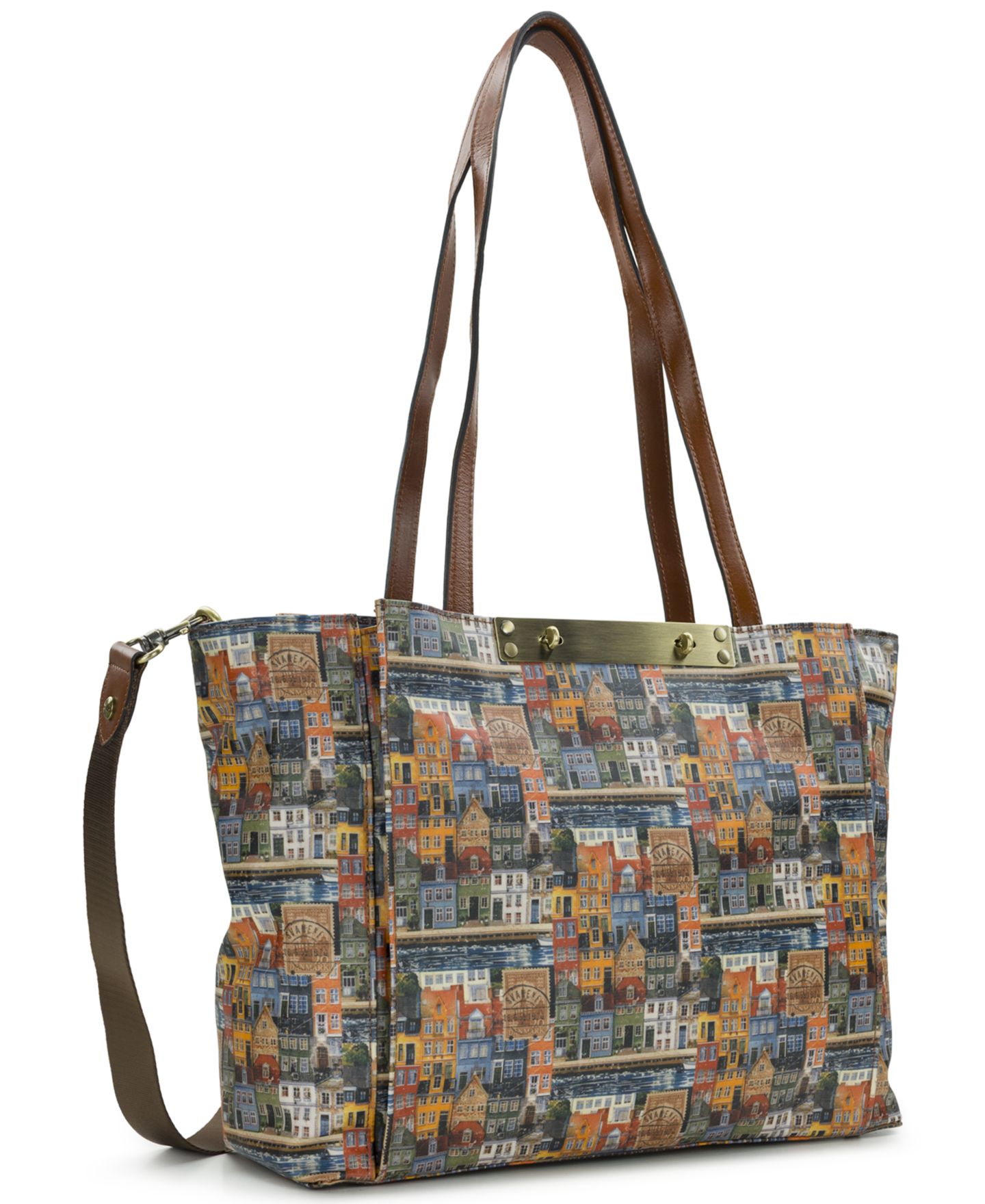 Женская сумка Patricia Nash Silvi Travel Large Laptop, цвет: Homes Along The Coast — фото 3
