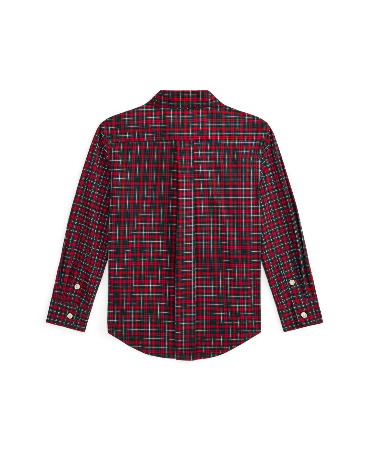 Рубашка Polo Ralph Lauren Plaid Cotton Poplin Shirt для мальчиков, цвет: Красный — фото 5