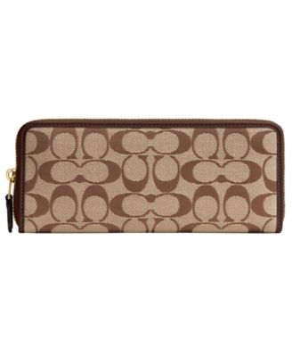 Essential Signature Jacquard Slim Accordion Zip Wallet