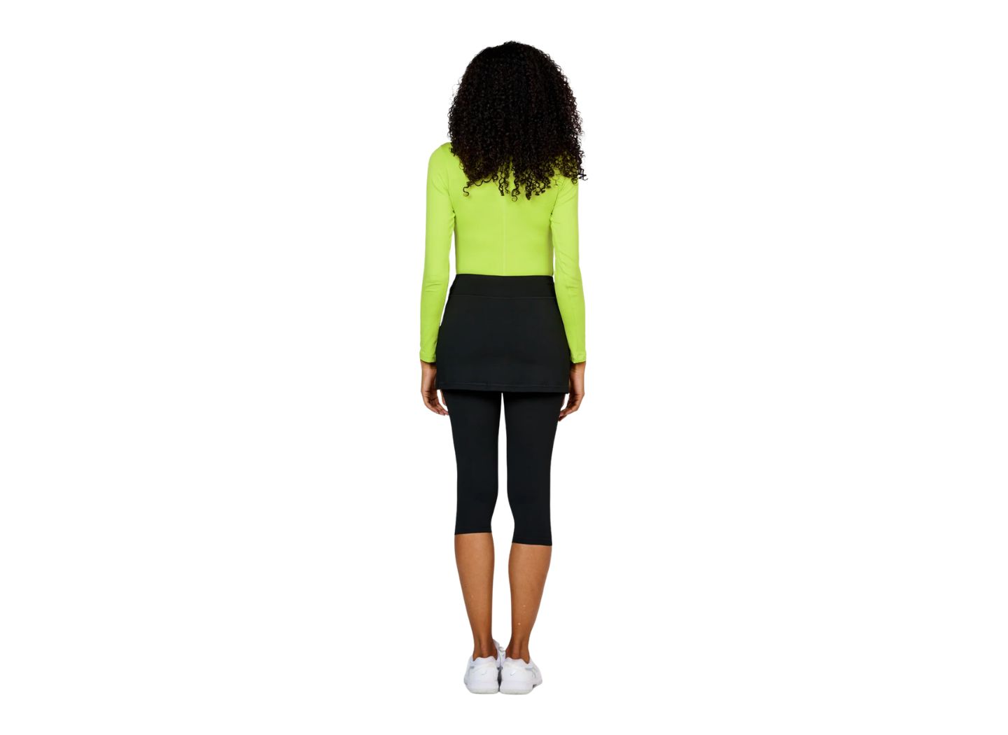Женская юбка Sofibella UV Staples Abaza Tennis Skirt with Capri, цвет: Чёрный — фото 4