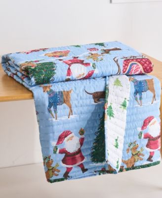 Santa's Gift Reversible Quilted Throw, 50" x 60"
