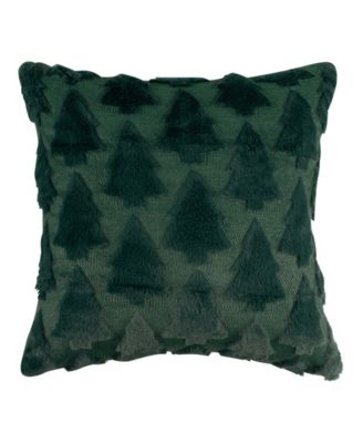 Pine Tree Jacquard Textured Decorative Pillow, 18" x 18"