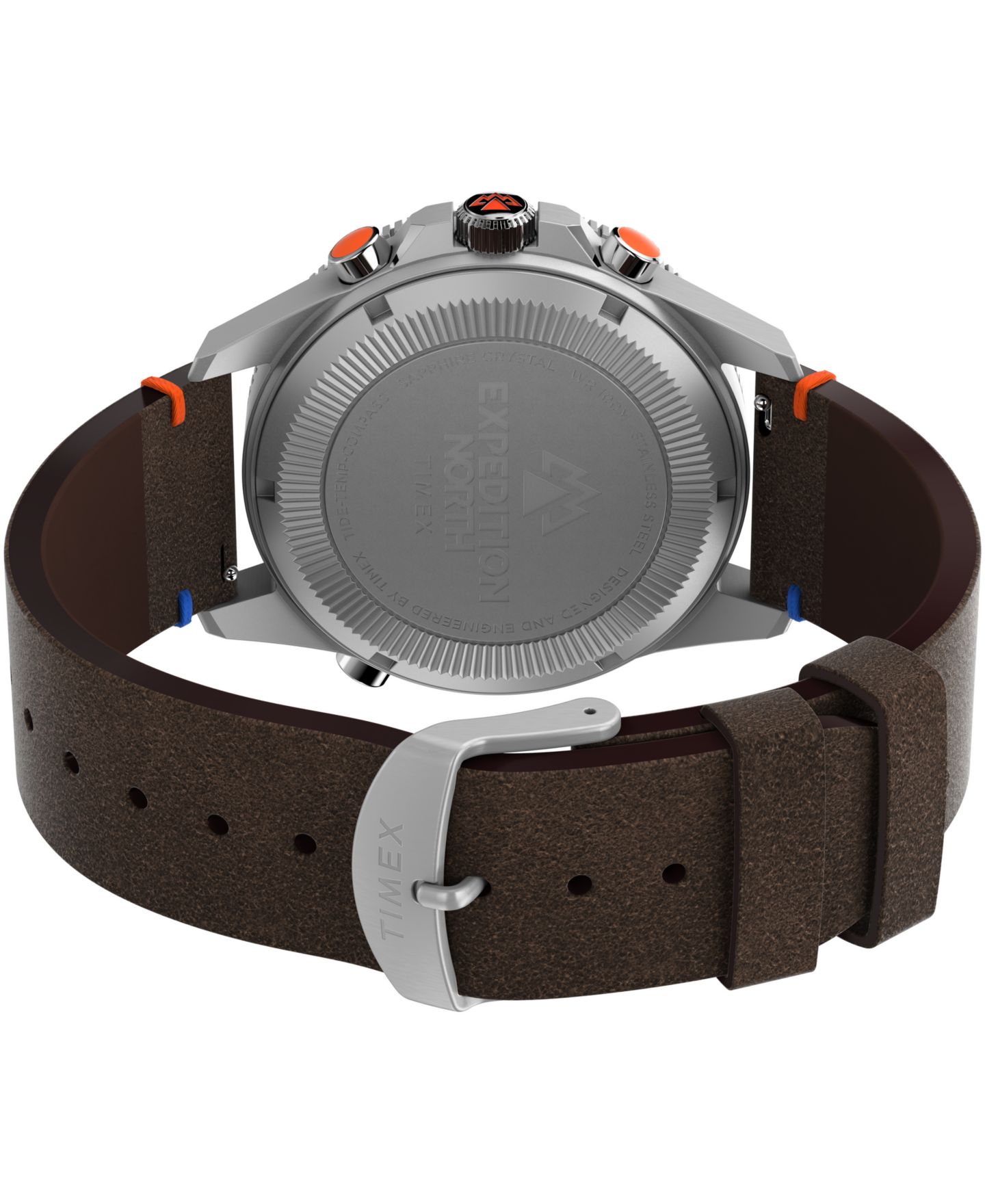 Мужские часы Timex Expedition North Quartz Analog Sport Brown Leather 43mm — фото 5