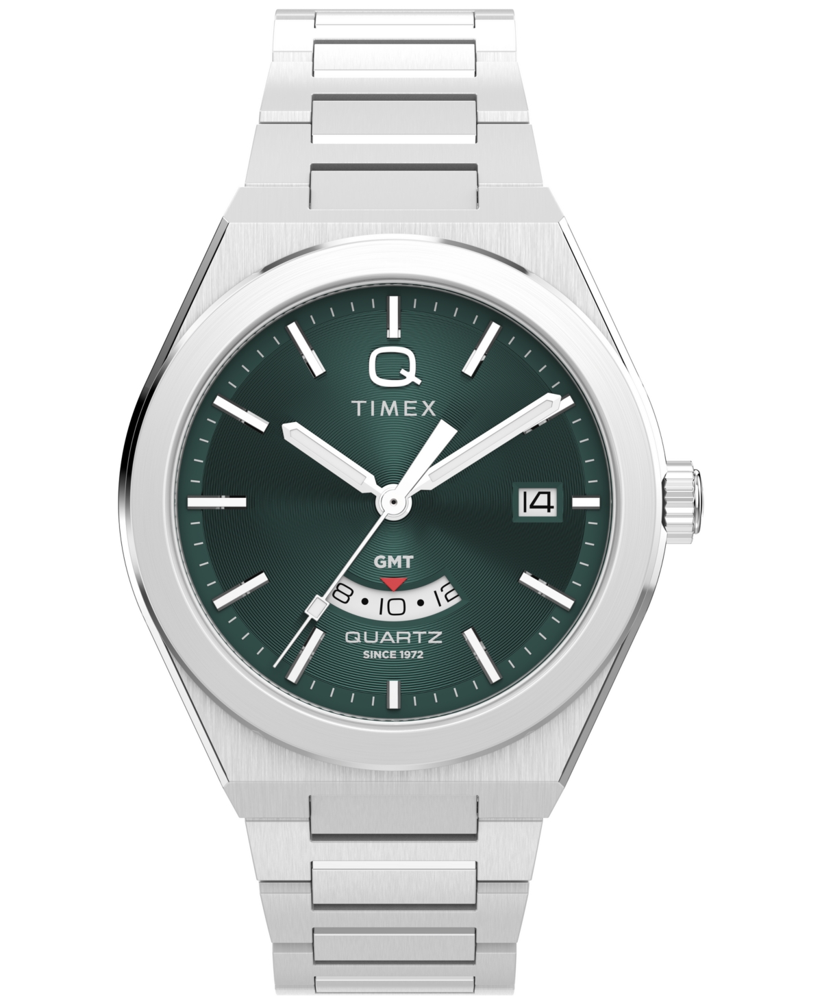 Timex Men's Quartz Analog Continental Silver-Tone Stainless Steel Watch 39mm