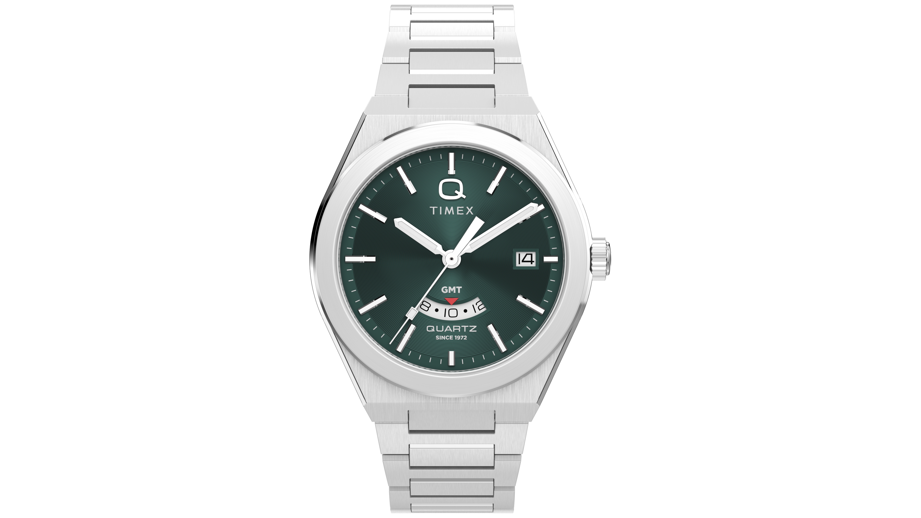 Timex Men's Quartz Analog Continental Silver-Tone Stainless Steel Watch 39mm