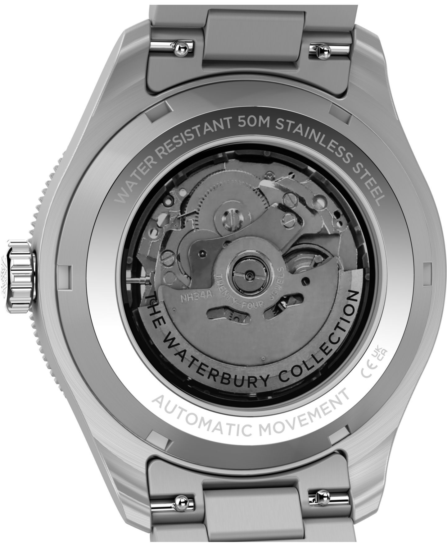 Мужские часы Timex Automatic Silver-Tone Stainless Steel 41.5mm — фото 4