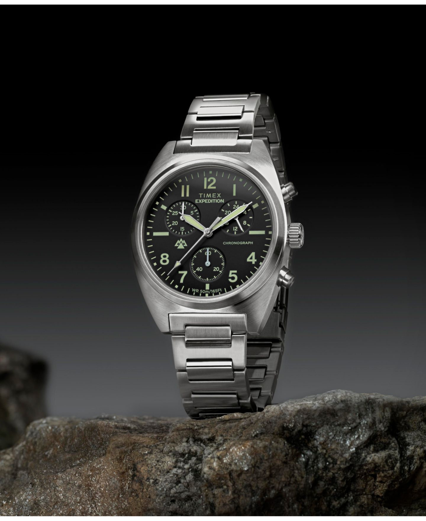 Мужские часы Timex Quartz Chronograph Silver-Tone Stainless Steel 41mm — фото 6