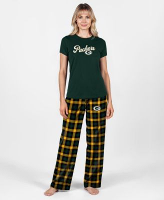 Women's Green Bay Packers Plus Size Highland Sleep Set