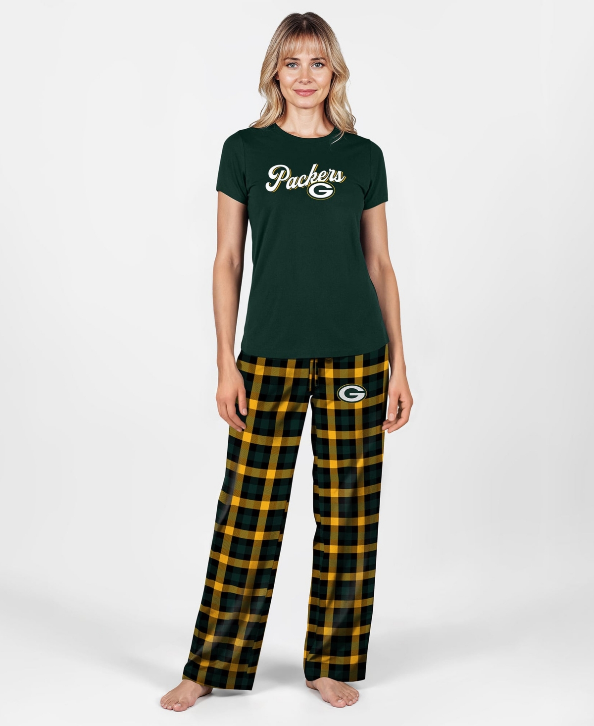 Concepts Sport Women's Green Bay Packers Plus Highland Sleep Set