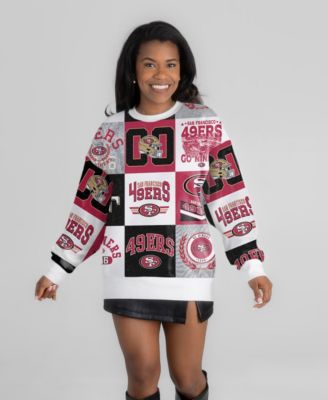 Women's White San Francisco 49ers Highlight Reel Repeat Premium Fleece Sweatshirt