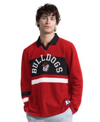 Men's Red Georgia Bulldogs Team Spirit Rugby Shirt