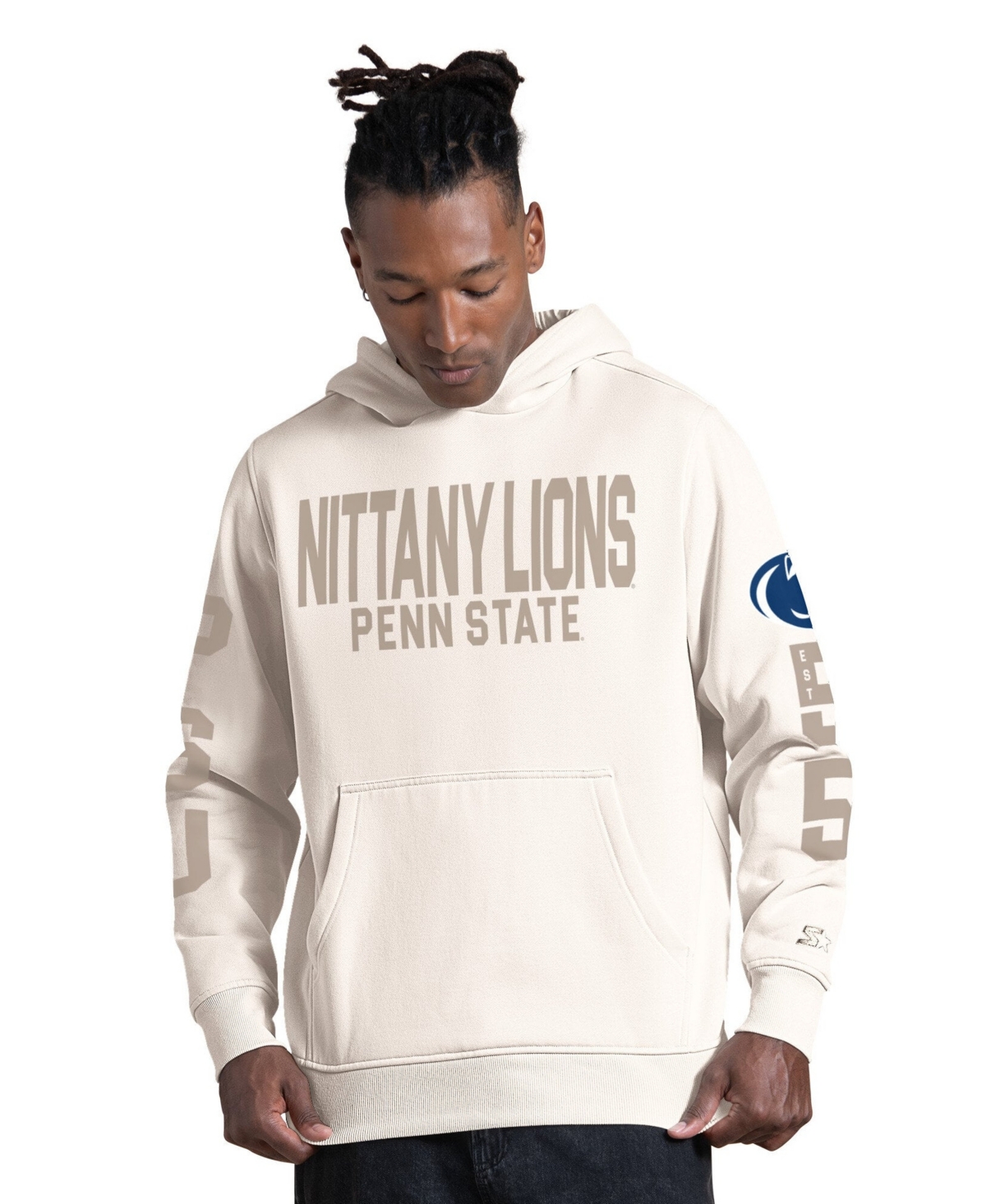 Starter Men's Cream Penn State Nittany Lions Locker Room Hoodie