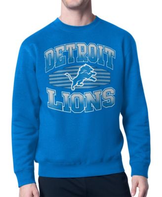 Men's Blue Detroit Lions Team Grit Graphic Fleece Pullover Sweatshirt