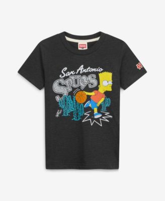 Big Boys' and Girls' Charcoal San Antonio Spurs x The Simpsons Tri-Blend T-Shirt
