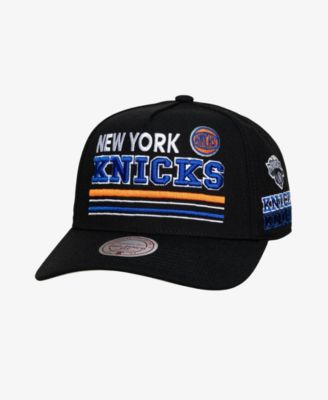 Men's Black New York Knicks Triple Check Pro Snapback Hat