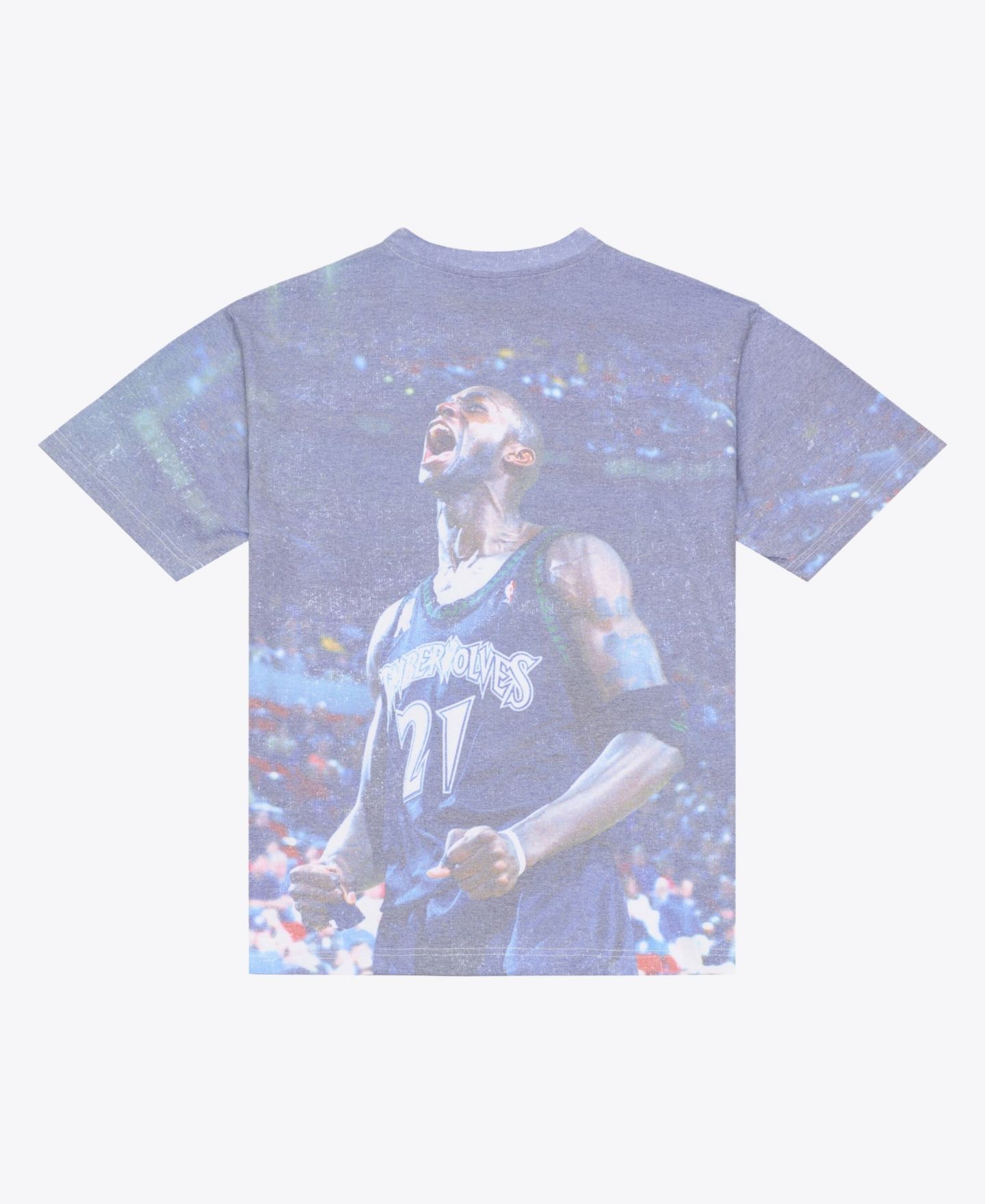 Мужская футболка Mitchell & Ness Kevin Garnett White Minnesota Timberwolves Hardwood Classics Player Sublimated — фото 2