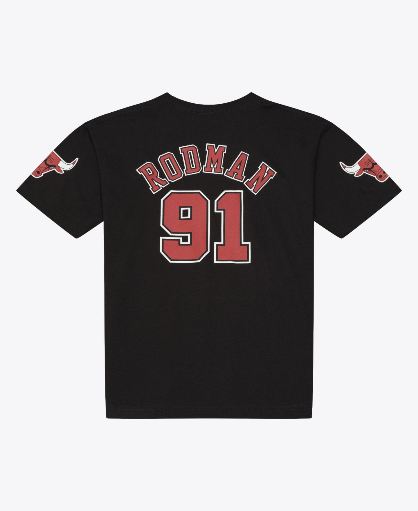 Мужская футболка Mitchell & Ness Dennis Rodman Black Chicago Bulls Hardwood Classics Name Number Classic — фото 3